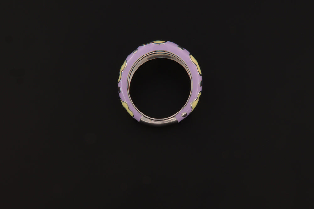 LAVENDER-YELLOW RING