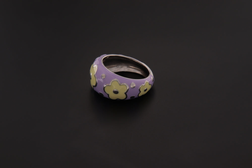 LAVENDER-YELLOW RING