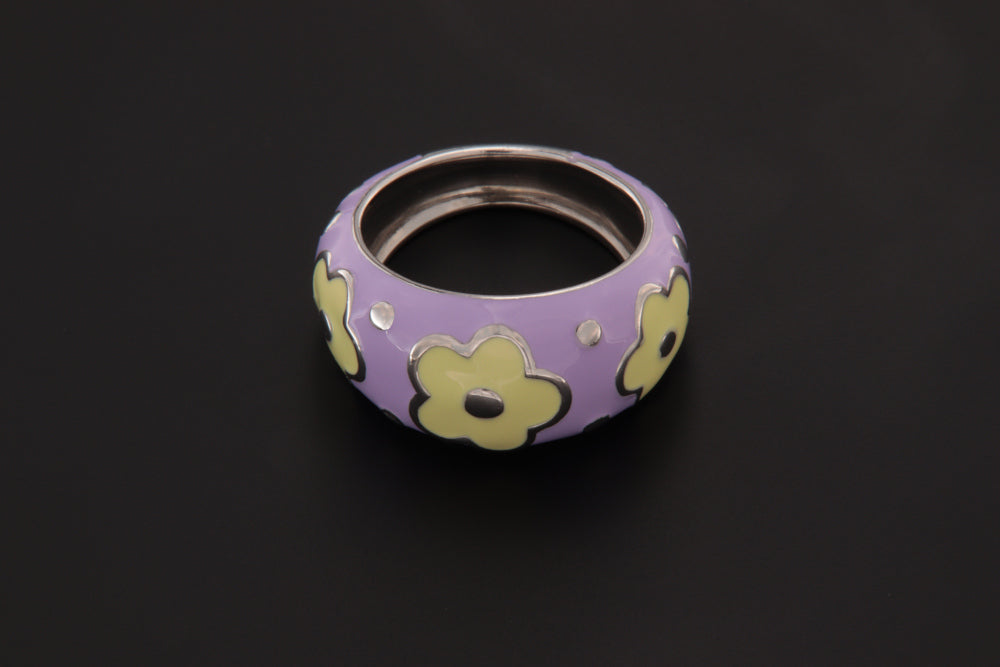 LAVENDER-YELLOW RING