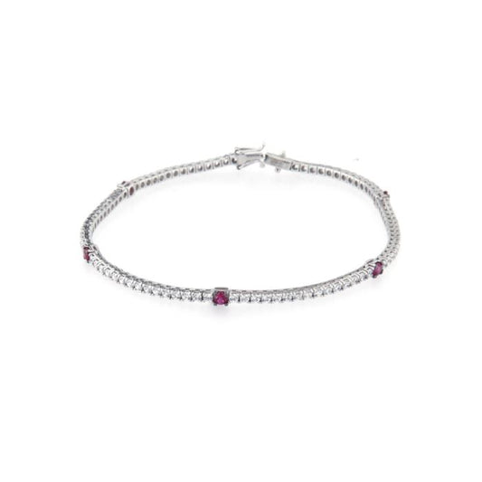 TENNIS BRACELET MM 1.75 + RUBIES